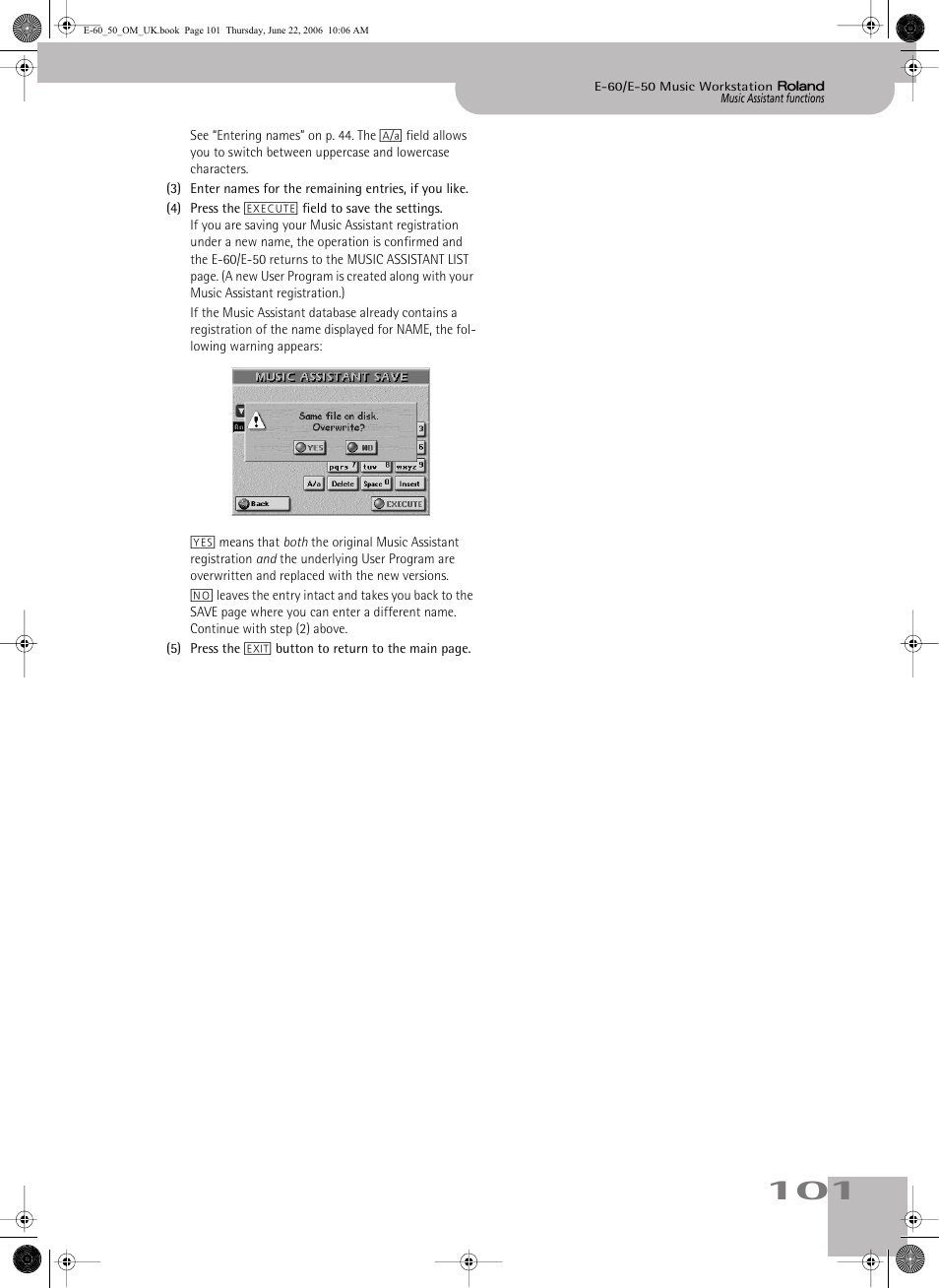 Roland E-60 User Manual | Page 101 / 220