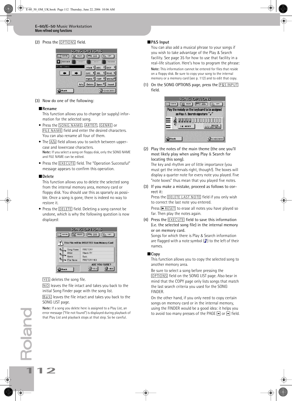 Roland E-60 User Manual | Page 112 / 220