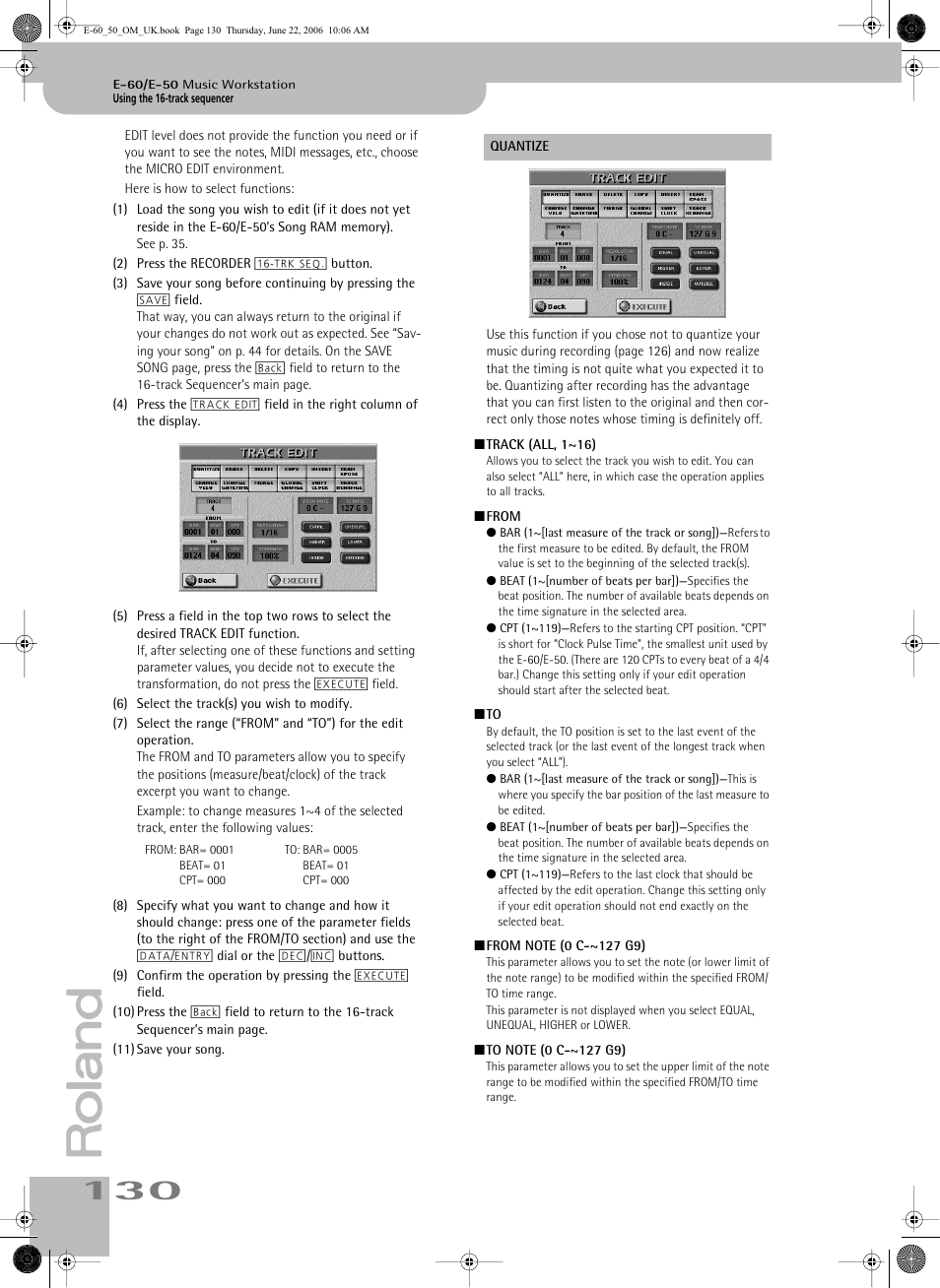 Roland E-60 User Manual | Page 130 / 220