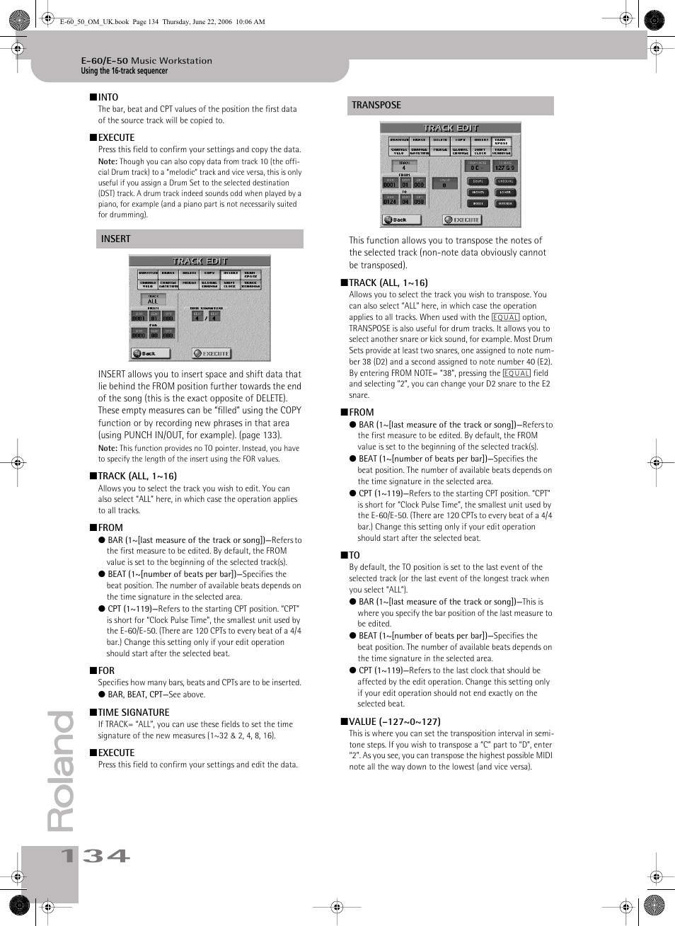 Track (all, 1~16) | Roland E-60 User Manual | Page 134 / 220