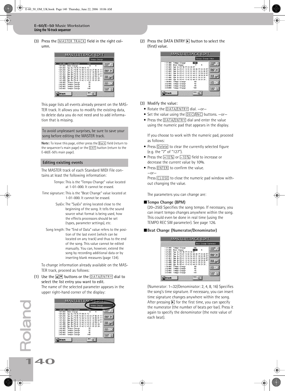 Roland E-60 User Manual | Page 140 / 220