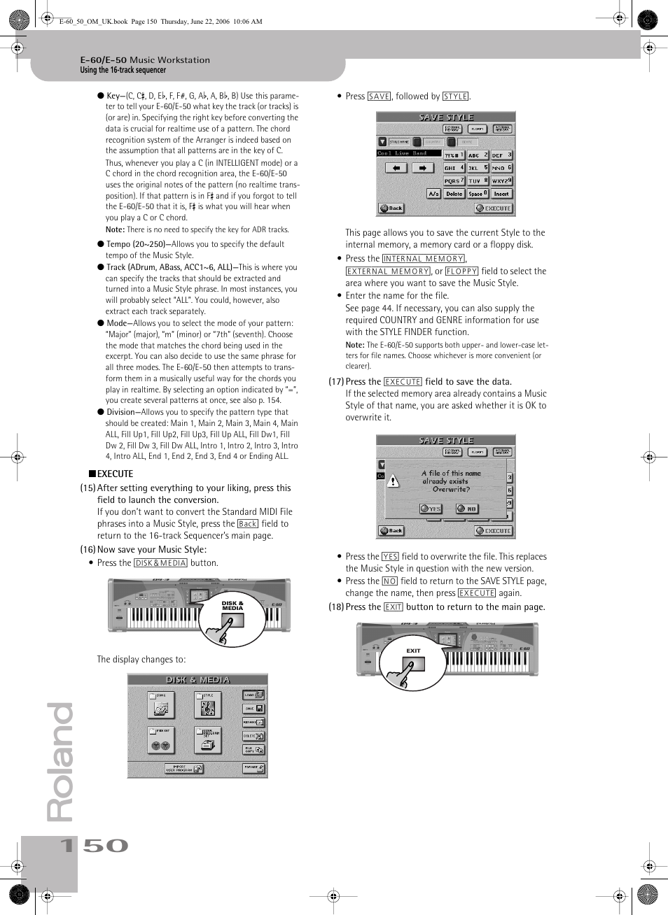 Roland E-60 User Manual | Page 150 / 220