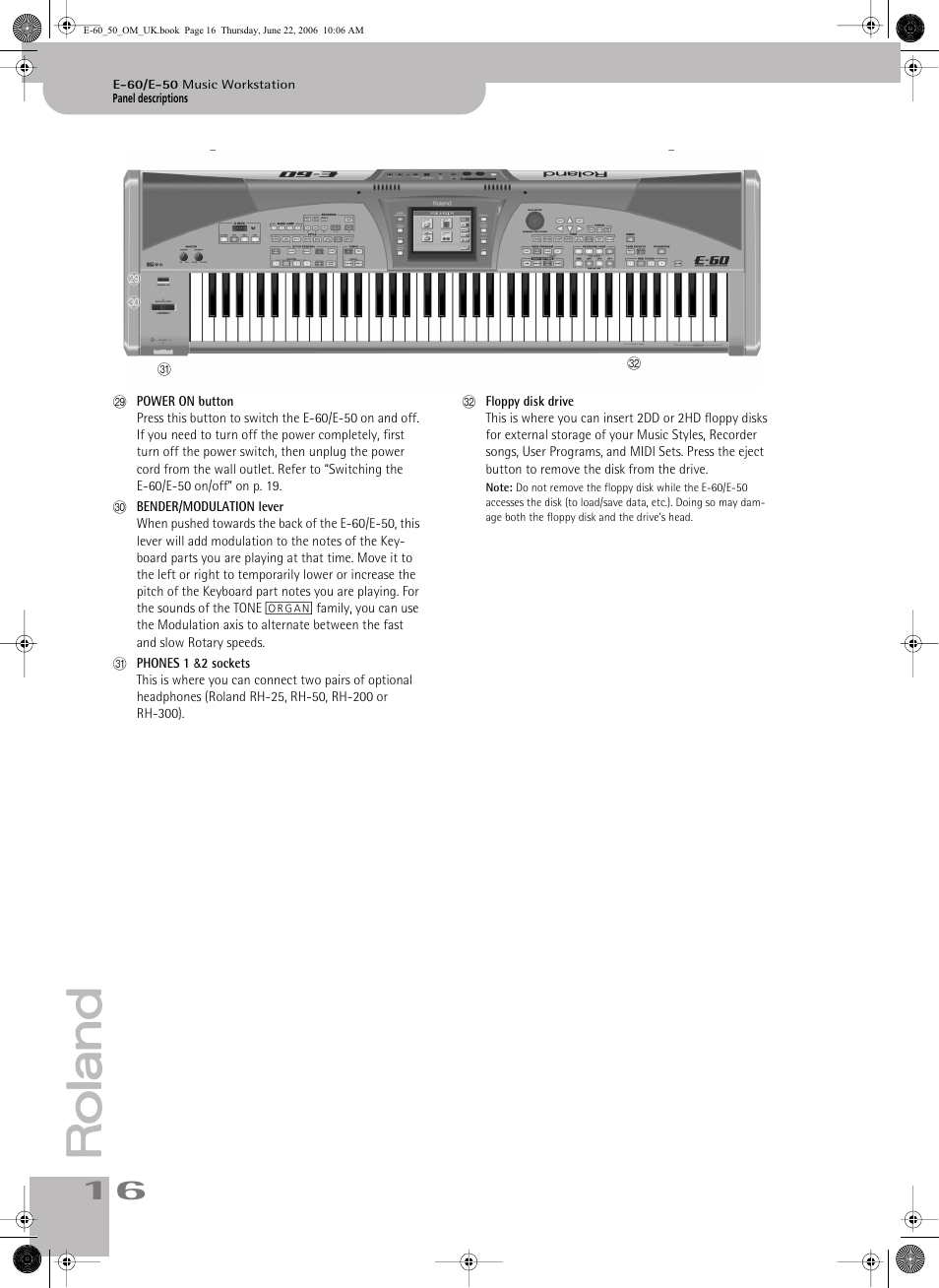 Roland E-60 User Manual | Page 16 / 220