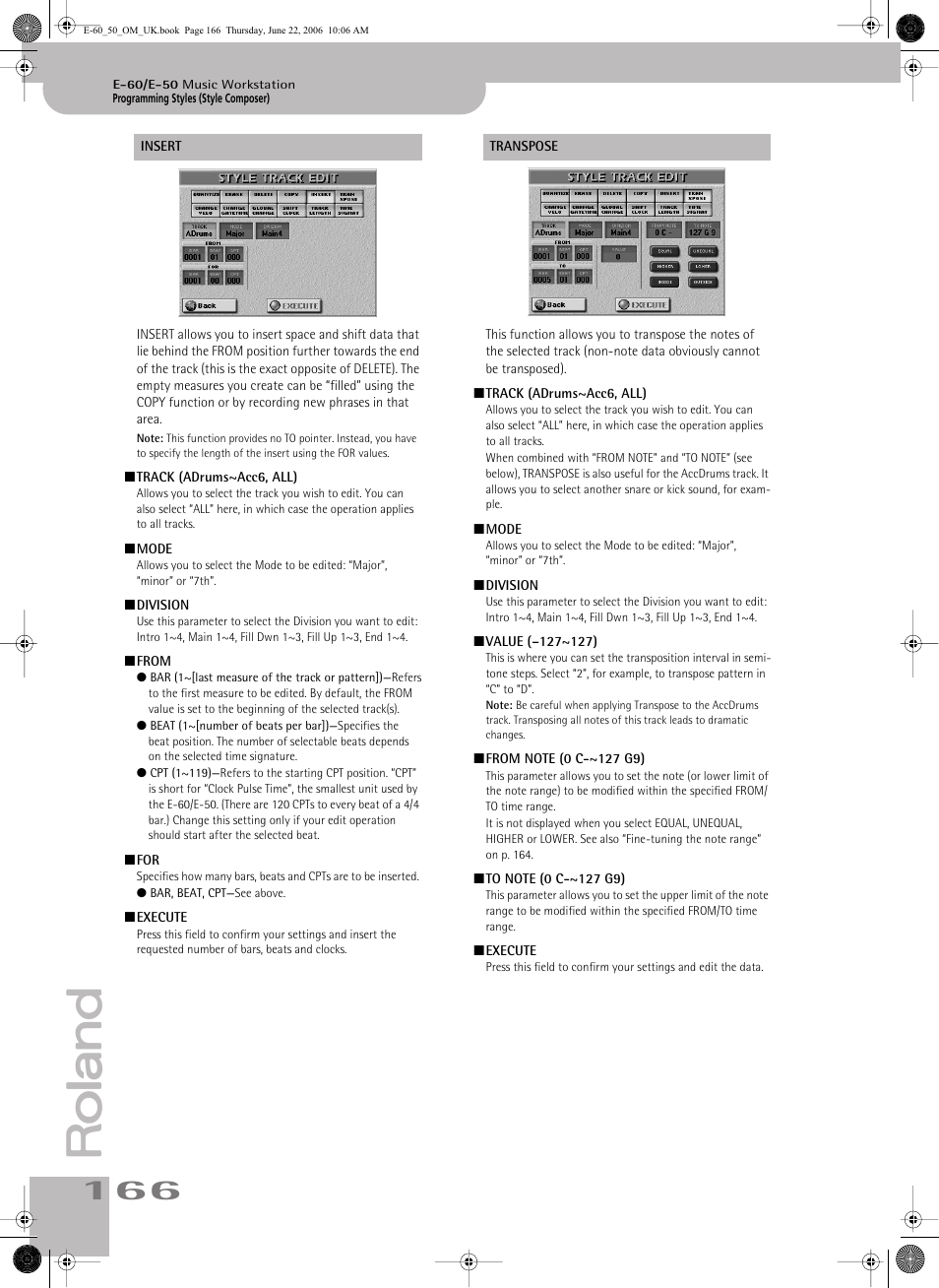 Roland E-60 User Manual | Page 166 / 220