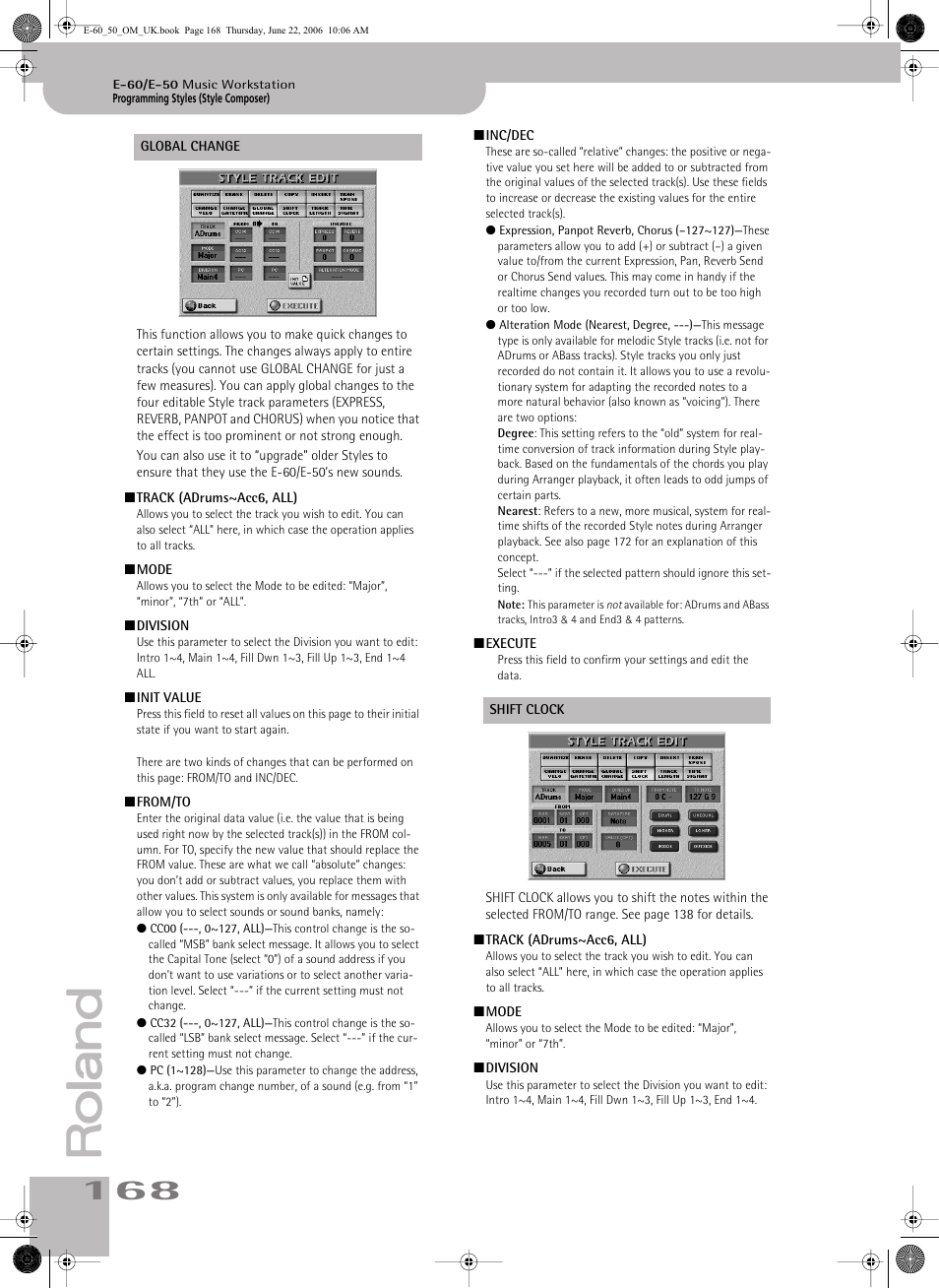 Roland E-60 User Manual | Page 168 / 220