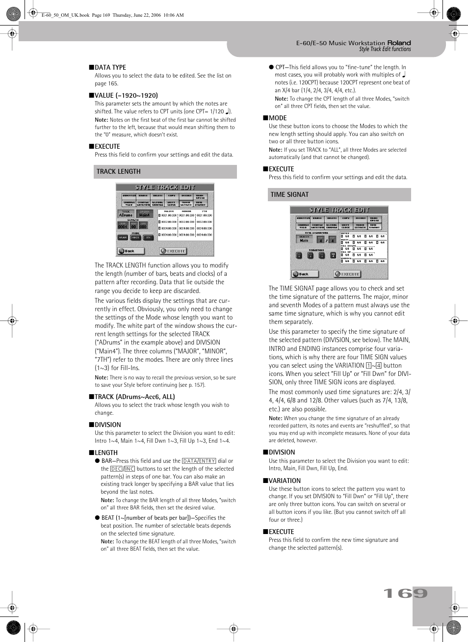 Roland E-60 User Manual | Page 169 / 220