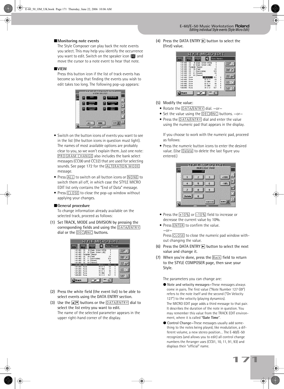 Roland E-60 User Manual | Page 171 / 220