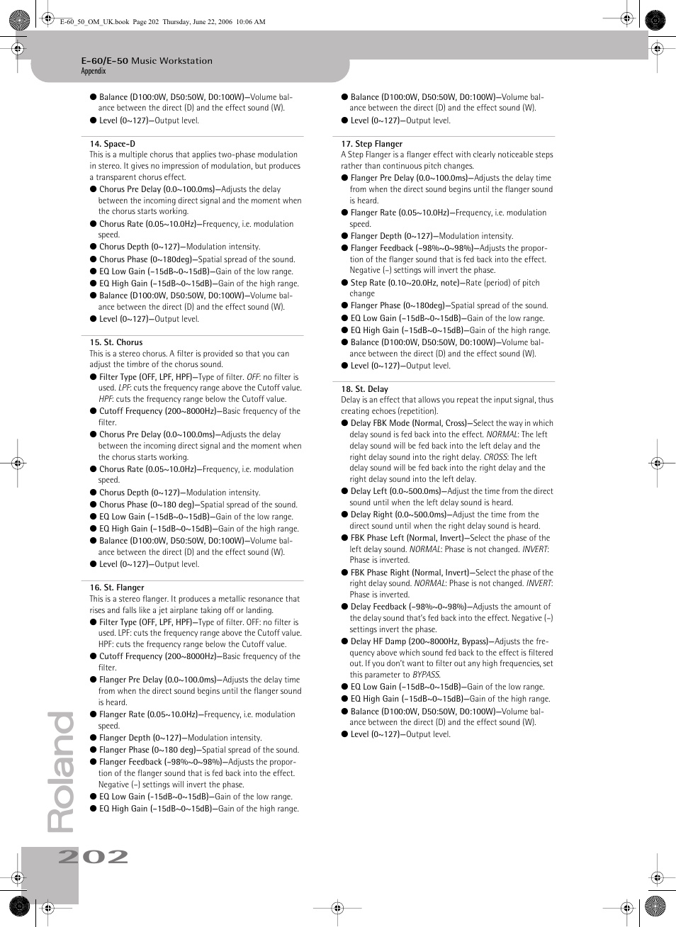 Roland E-60 User Manual | Page 202 / 220