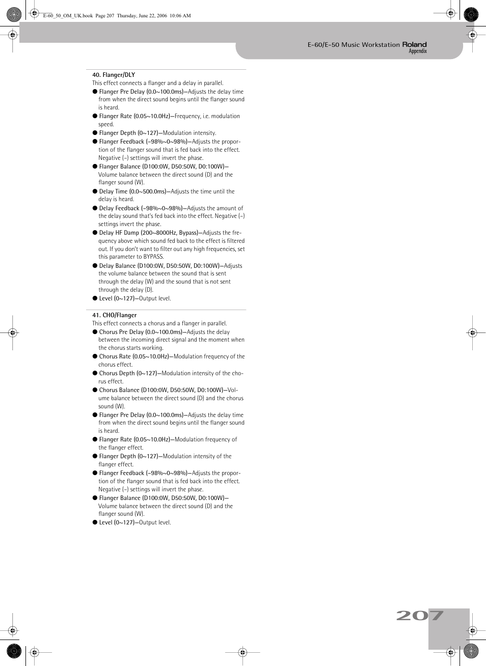 Roland E-60 User Manual | Page 207 / 220