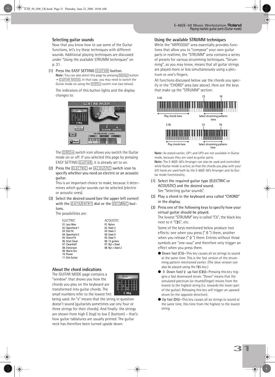 Roland E-60 User Manual | Page 31 / 220