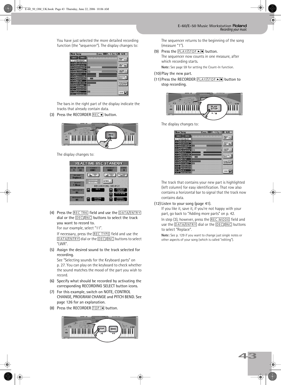 Roland E-60 User Manual | Page 43 / 220