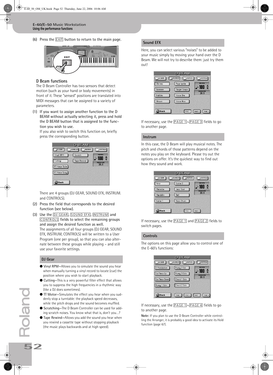 Roland E-60 User Manual | Page 52 / 220