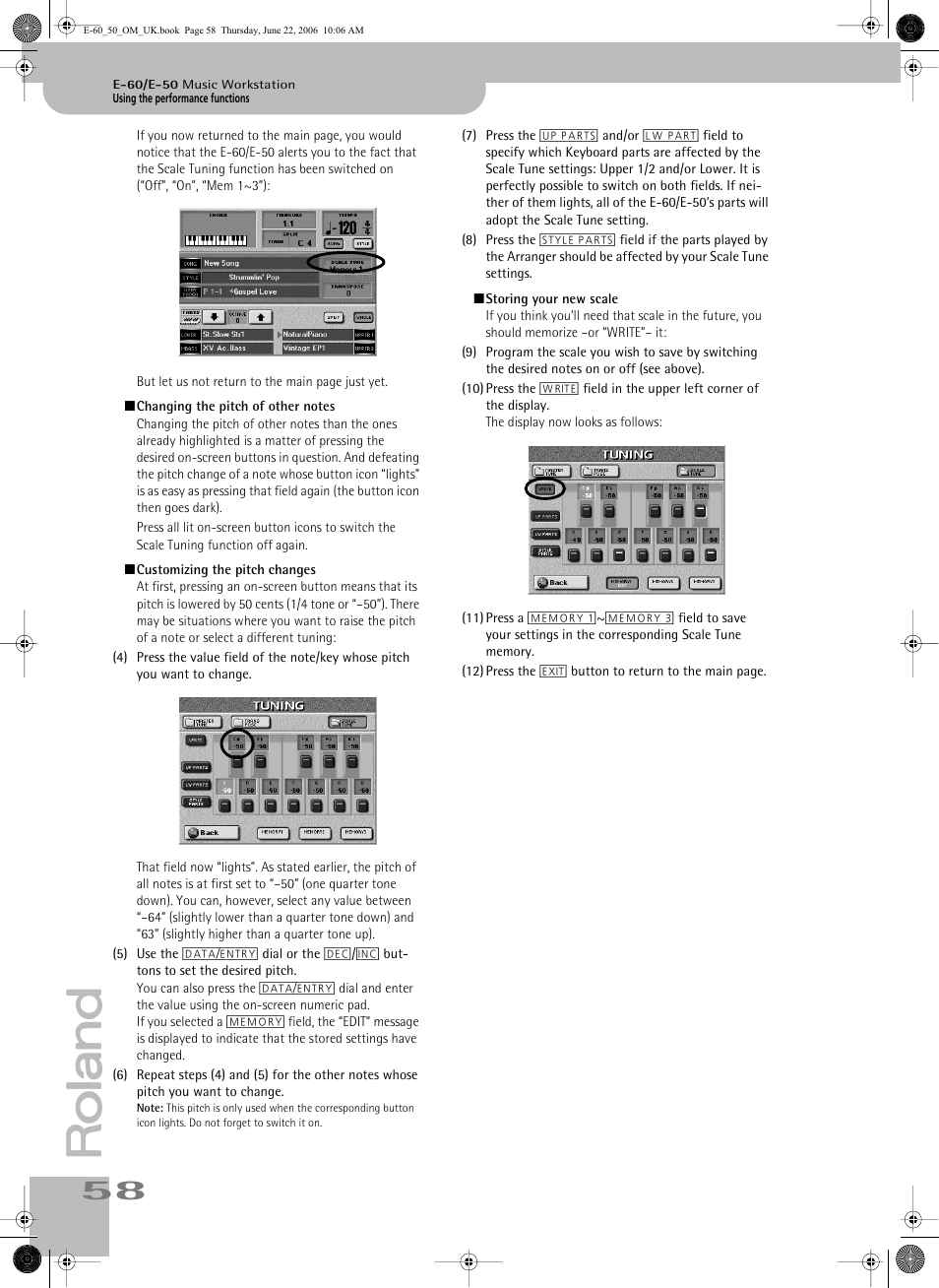 Roland E-60 User Manual | Page 58 / 220