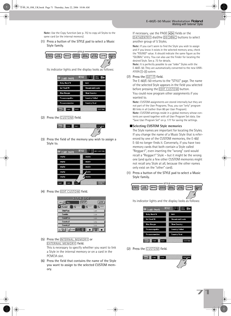 Roland E-60 User Manual | Page 71 / 220