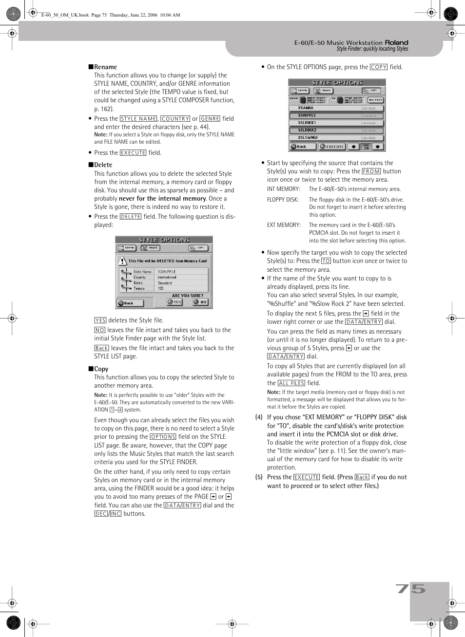 Roland E-60 User Manual | Page 75 / 220