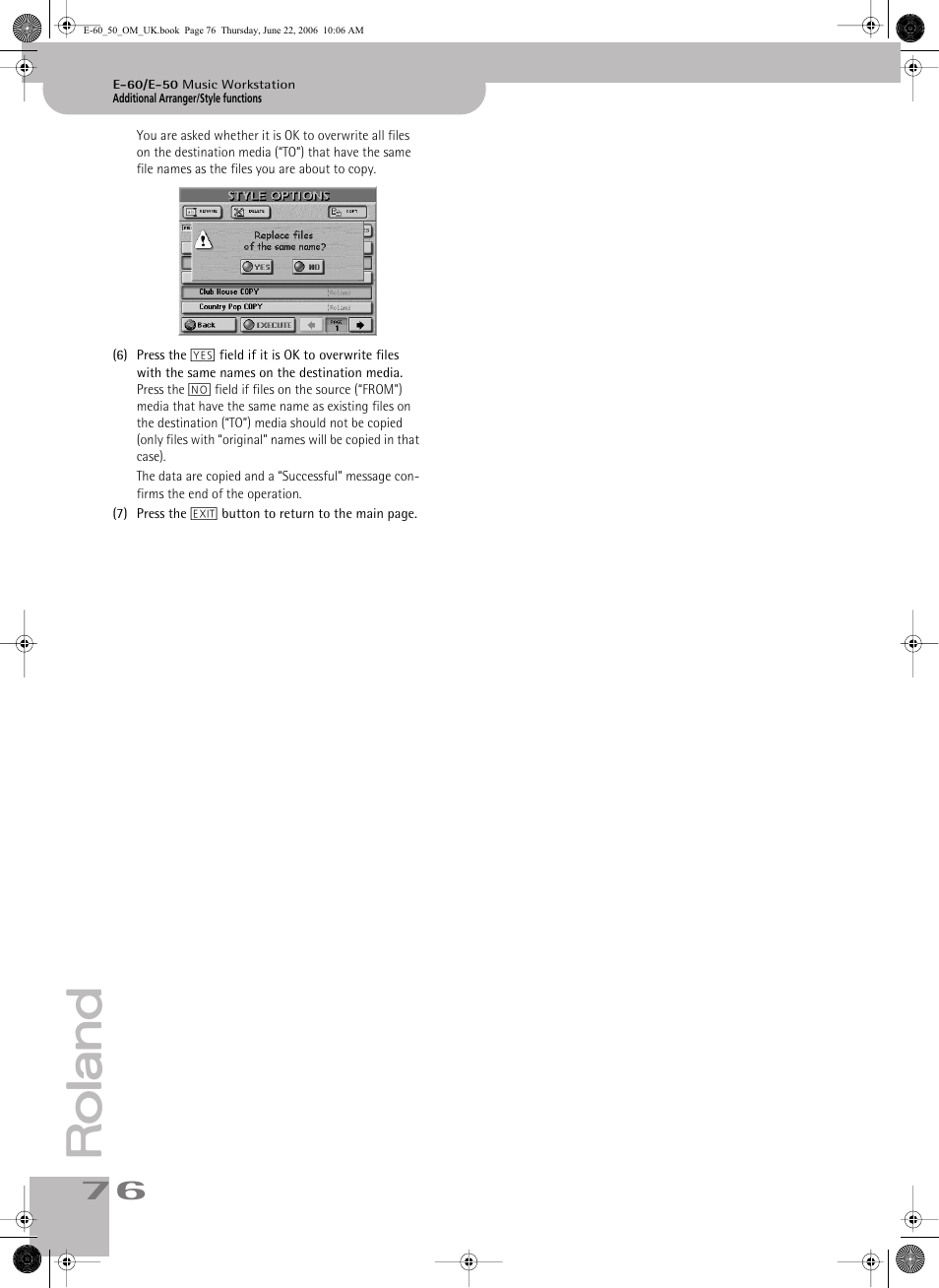 Roland E-60 User Manual | Page 76 / 220
