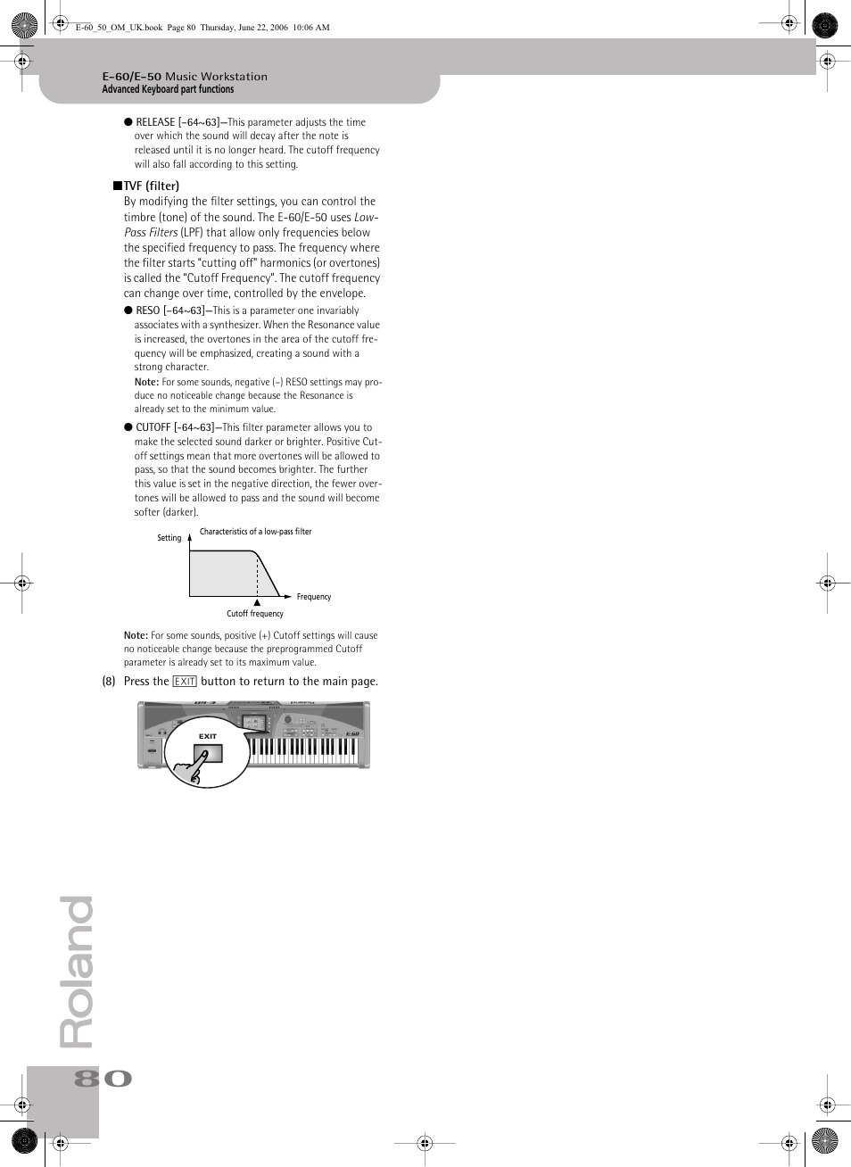 Roland E-60 User Manual | Page 80 / 220