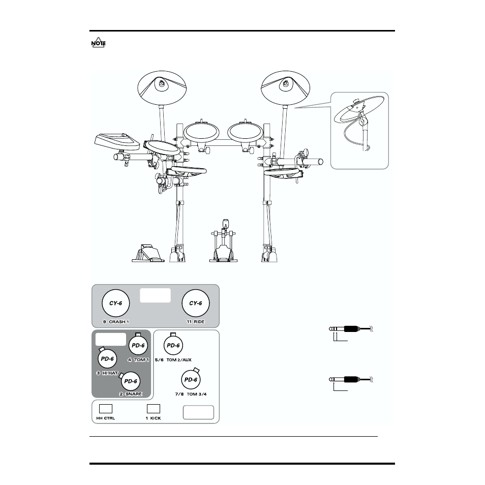 Assemble the “td-6k | Roland TD-6K User Manual | Page 15 / 16
