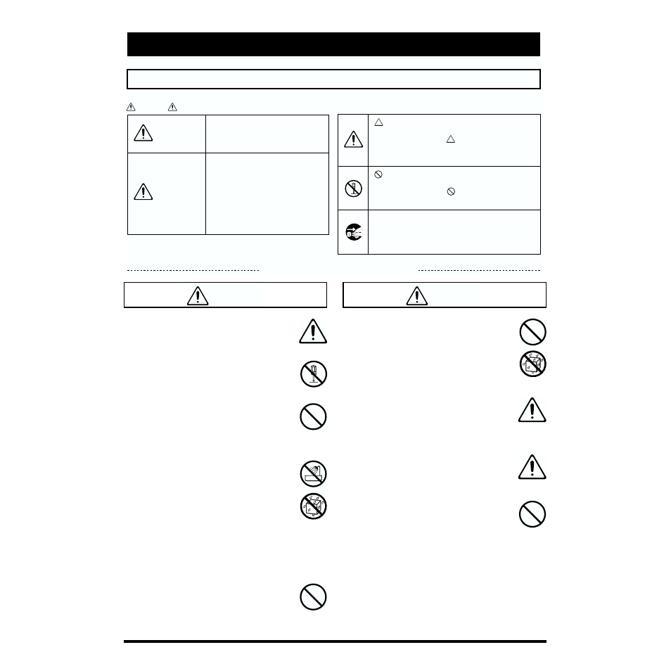安全上のご注意 | Roland TD-6K User Manual | Page 2 / 16