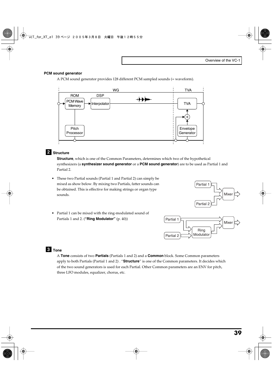 Roland VC-1 D-50 User Manual | Page 39 / 100