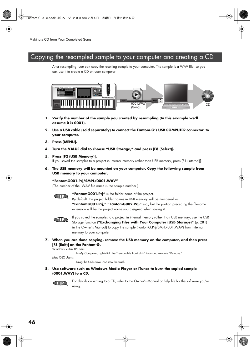 Roland Fantom G8 User Manual | Page 46 / 48
