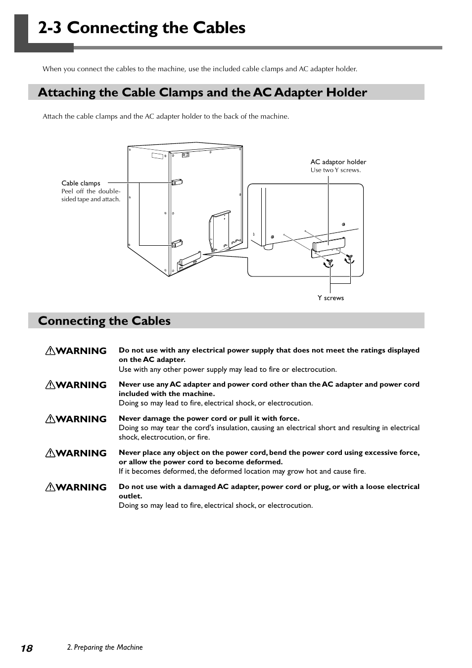 3 connecting the cables, Connecting the cables | Roland PICZA LPX-60 User Manual | Page 20 / 68