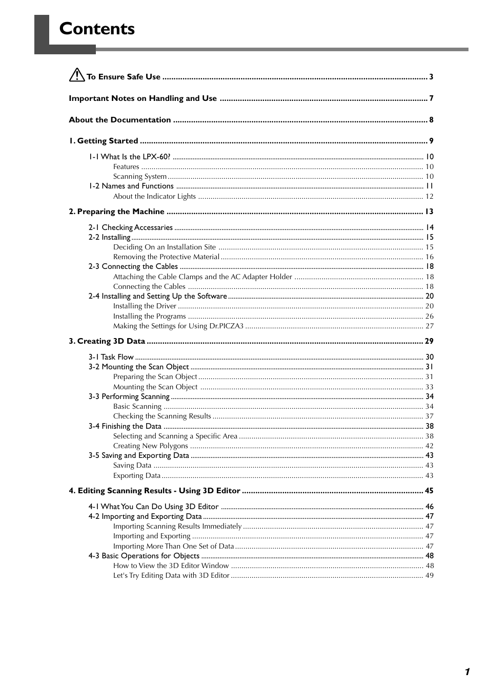 Roland PICZA LPX-60 User Manual | Page 3 / 68