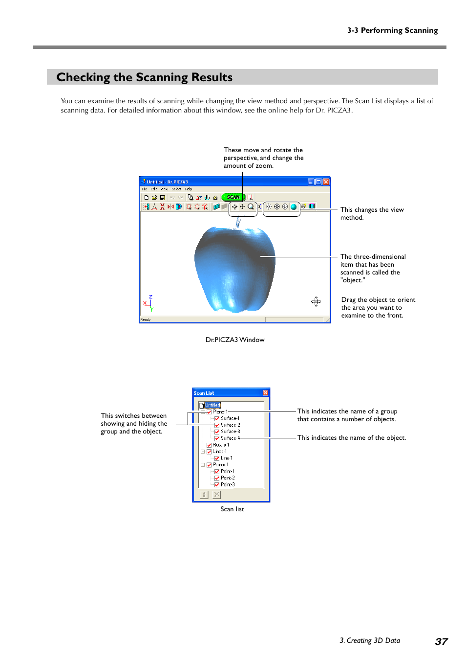 Checking the scanning results | Roland PICZA LPX-60 User Manual | Page 39 / 68