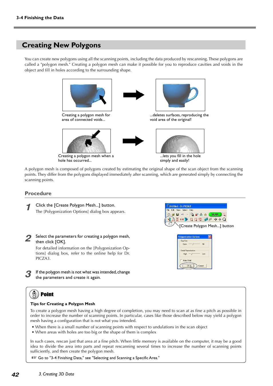 Creating new polygons | Roland PICZA LPX-60 User Manual | Page 44 / 68