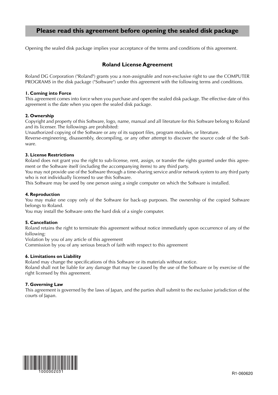 Roland PICZA LPX-60 User Manual | Page 68 / 68