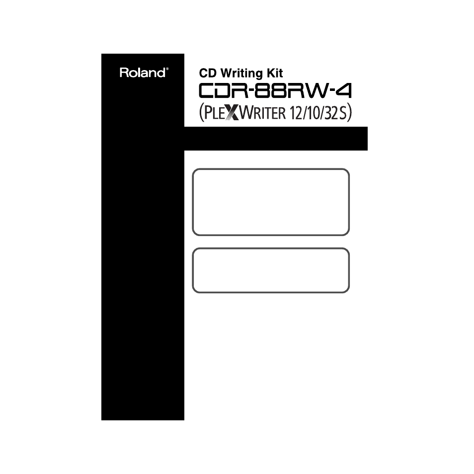 Roland CDR-88RW-4 User Manual | 12 pages