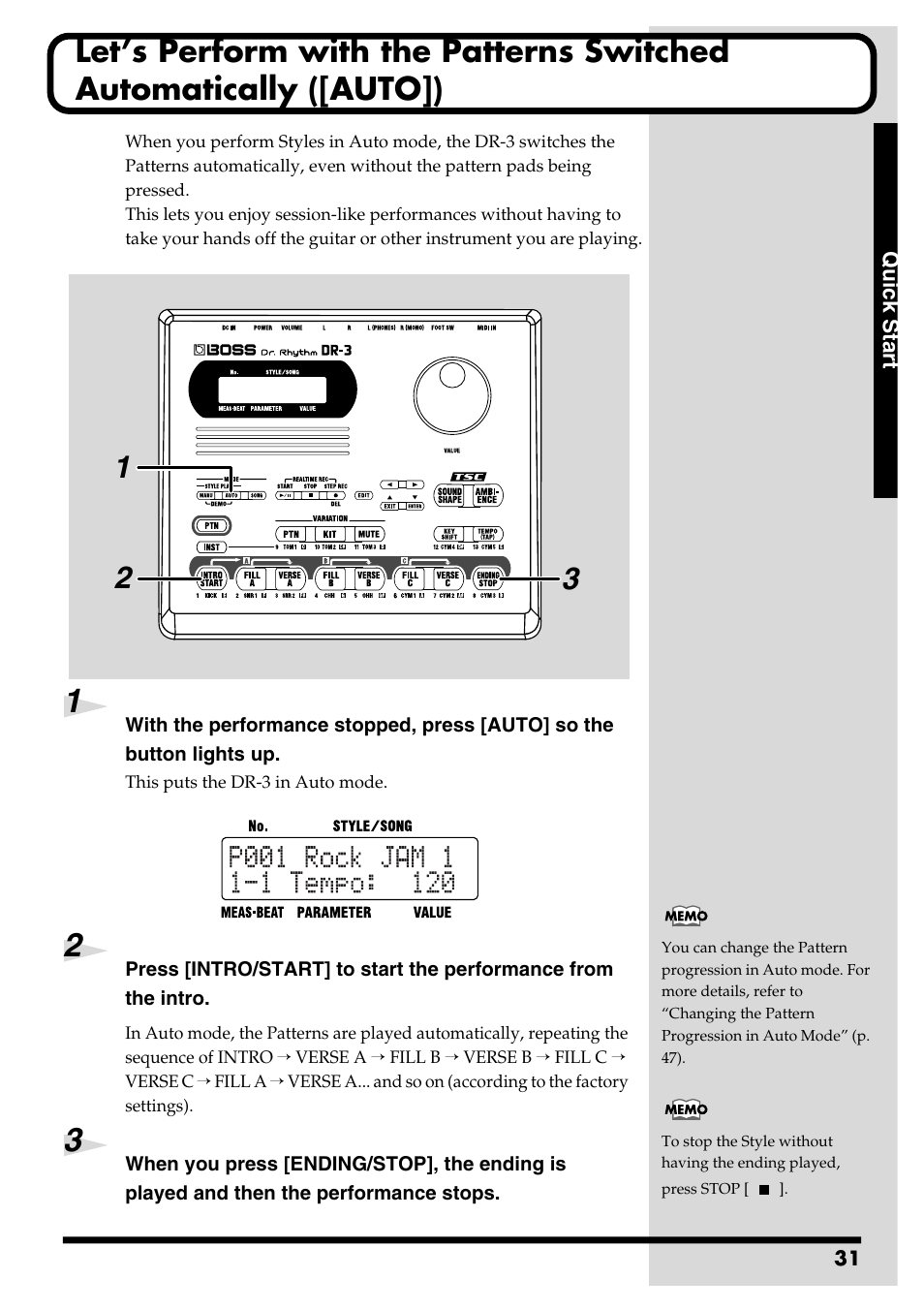 Roland DR-3 User Manual | Page 31 / 128