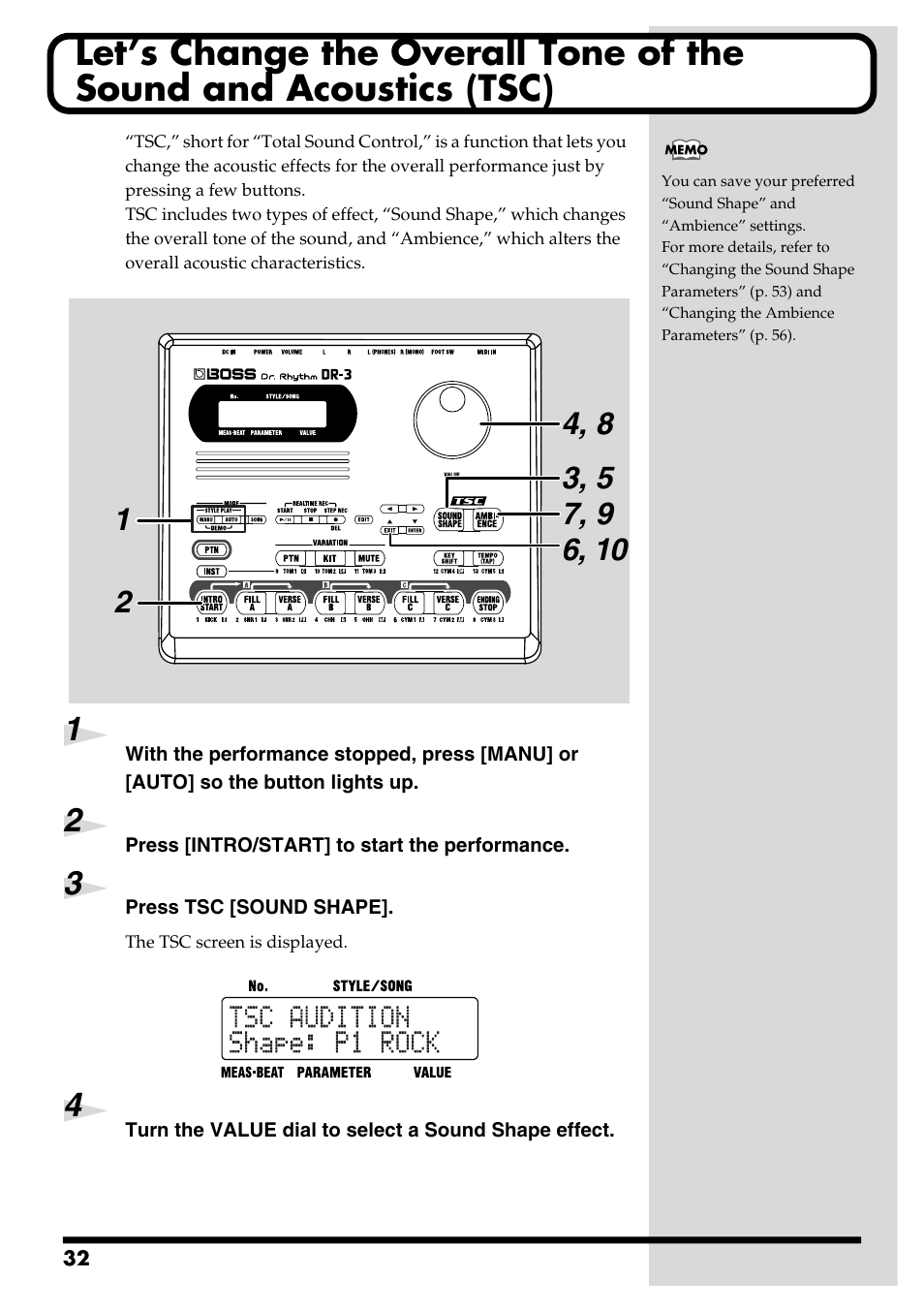 Roland DR-3 User Manual | Page 32 / 128