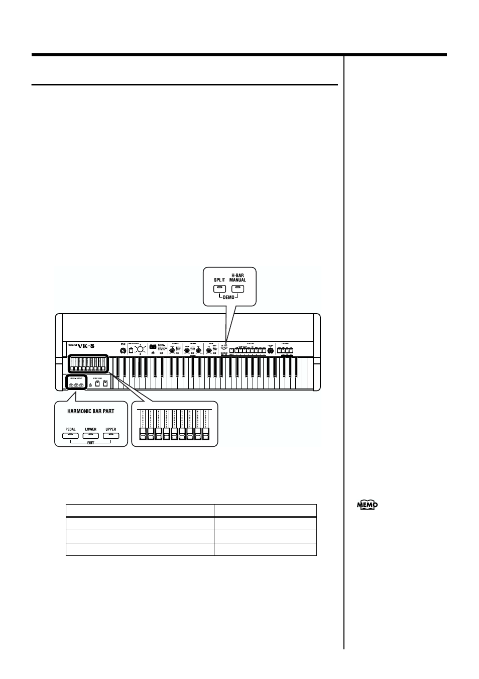 About the organ voice, Pedal part will change (p. 23), Lower part will change (p. 23) | Upper part will change (p. 23), 23 playing the organ | Roland VK-8 User Manual | Page 23 / 84