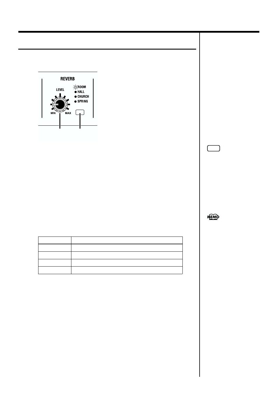 Adding ambience (reverb), Adjust the depth of reverb (p. 37), Select the type of reverb (p. 37) | Reverb type (p. 37), 37 playing the organ | Roland VK-8 User Manual | Page 37 / 84