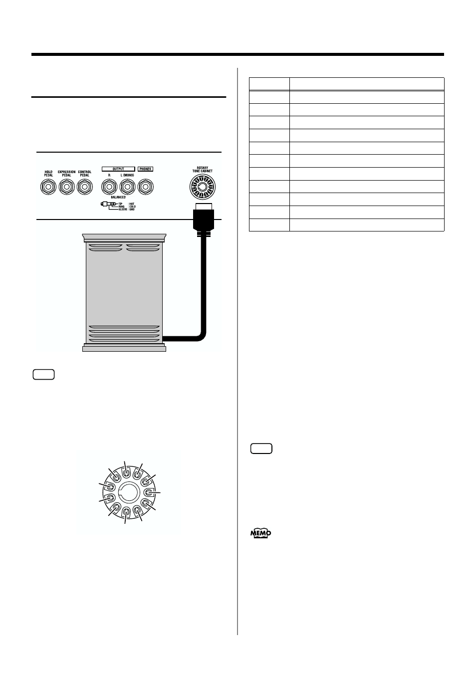 Connecting a rotary speaker, Rotary speaker can be connected (p. 62), 62 connecting the vk-8 to external devices | Roland VK-8 User Manual | Page 62 / 84