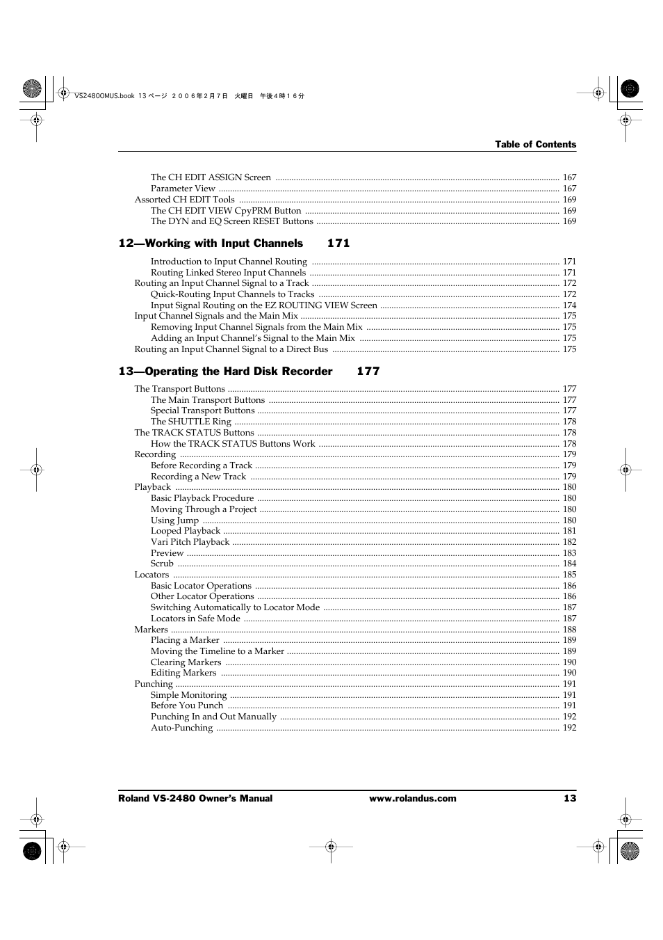 Roland VS-2480 User Manual | Page 13 / 452