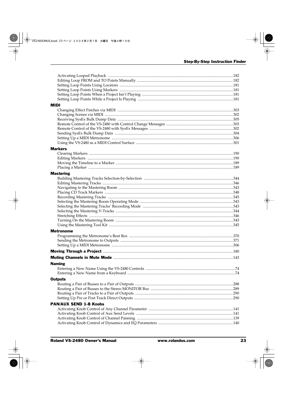 Roland VS-2480 User Manual | Page 23 / 452