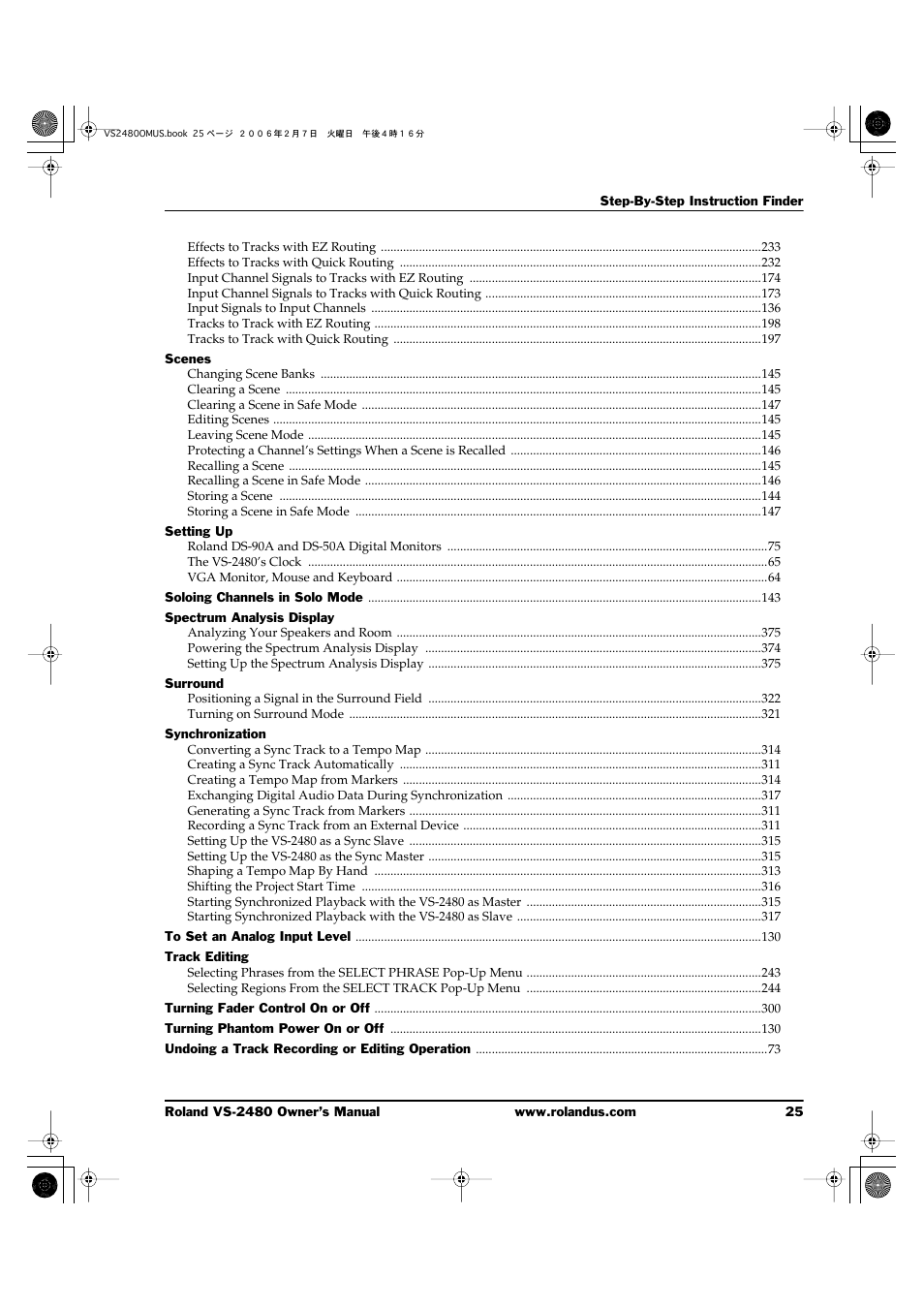 Roland VS-2480 User Manual | Page 25 / 452