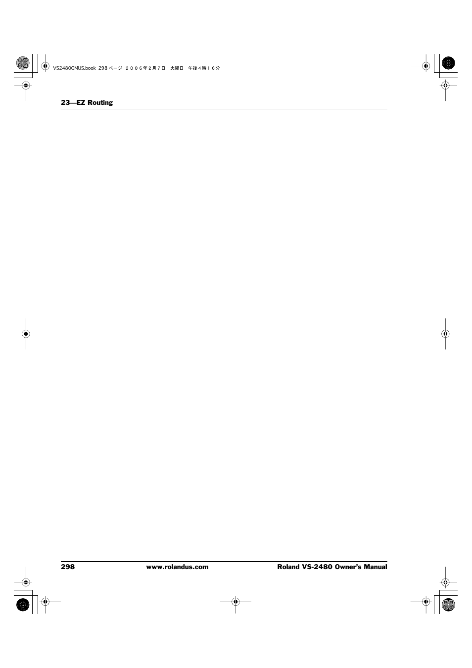 Roland VS-2480 User Manual | Page 298 / 452