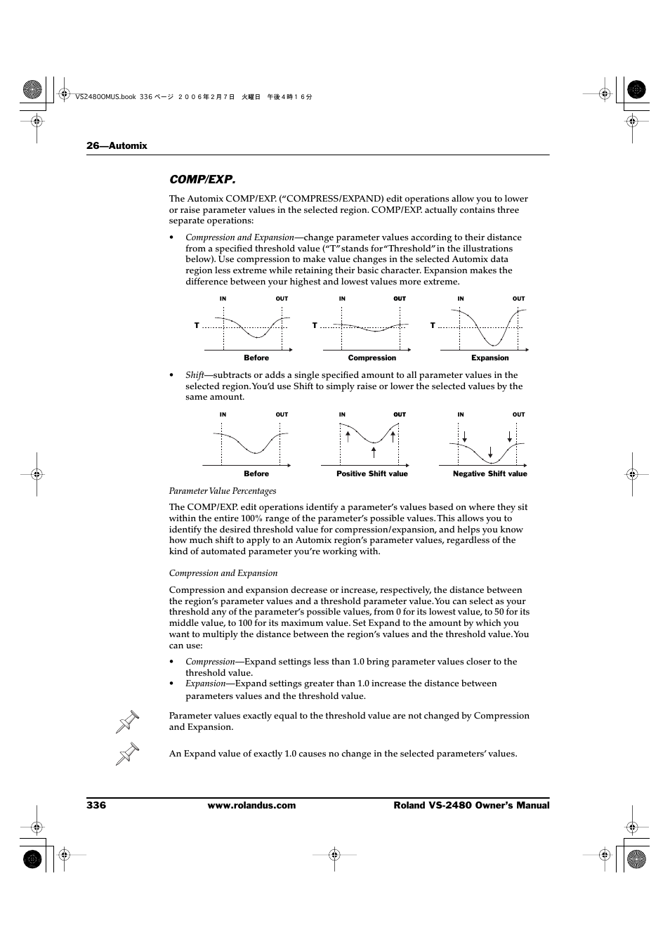 Comp/exp | Roland VS-2480 User Manual | Page 336 / 452