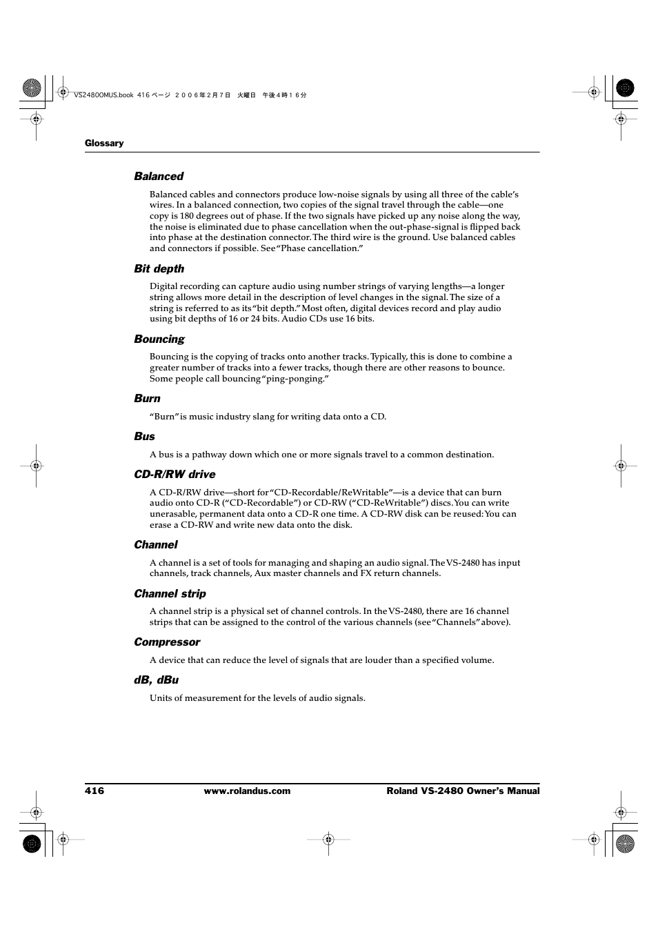 Roland VS-2480 User Manual | Page 416 / 452