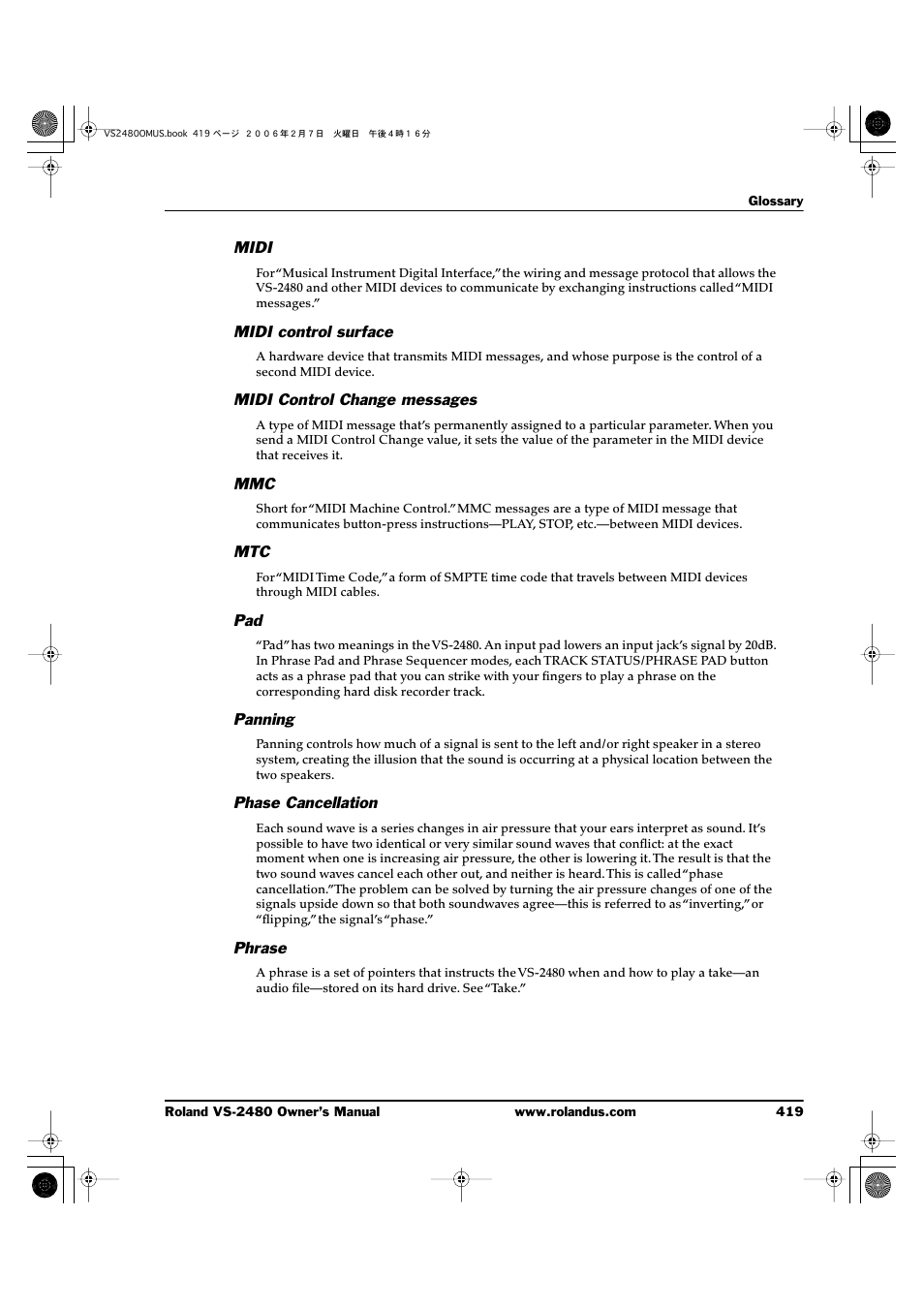 Roland VS-2480 User Manual | Page 419 / 452