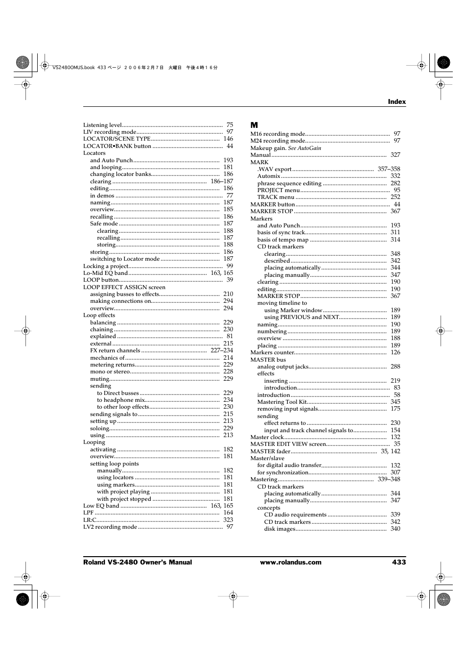 Roland VS-2480 User Manual | Page 433 / 452