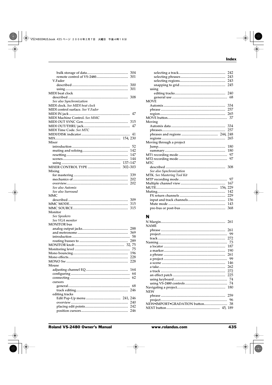 Roland VS-2480 User Manual | Page 435 / 452
