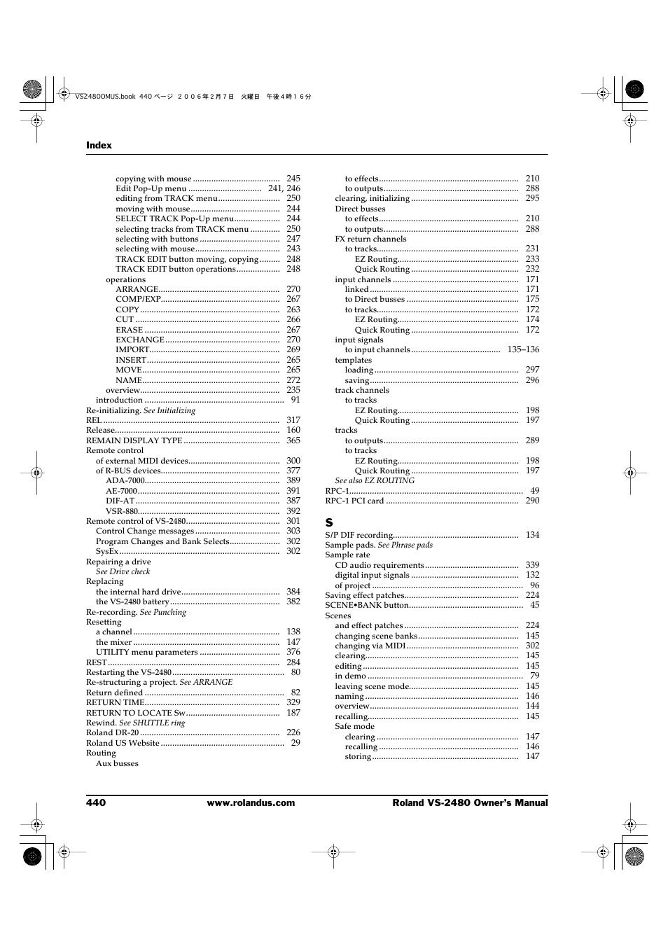 Roland VS-2480 User Manual | Page 440 / 452