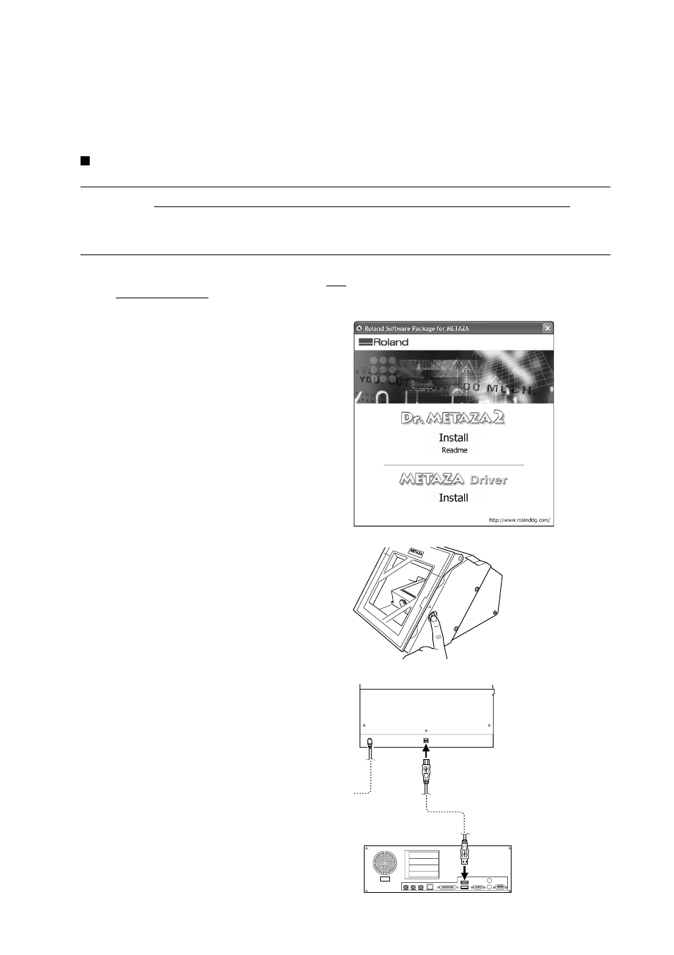 Installing the driver | Roland Metaza M PX -60 User Manual | Page 15 / 68