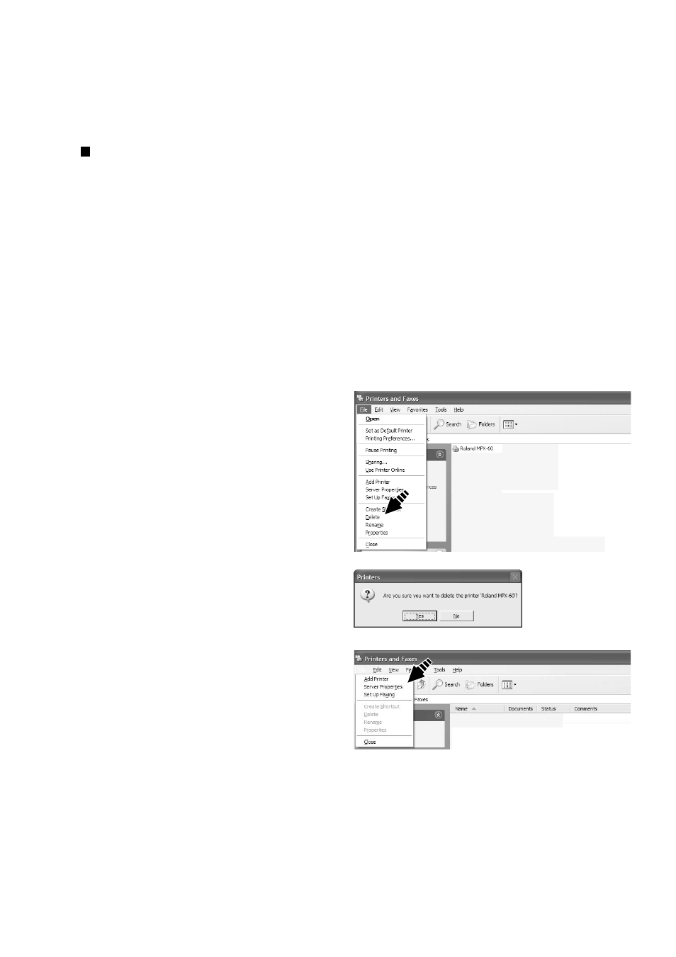 Uninstalling the driver | Roland Metaza M PX -60 User Manual | Page 21 / 68