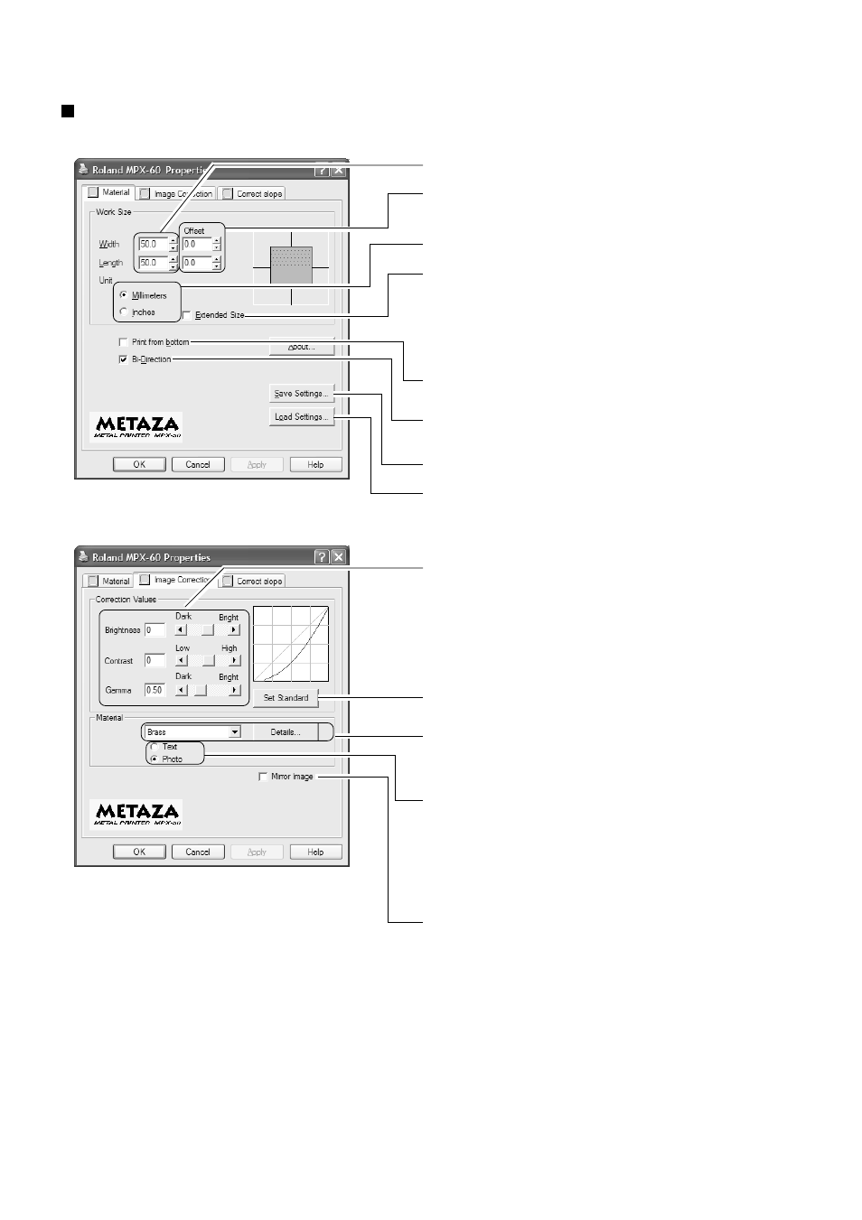 Driver settings | Roland Metaza M PX -60 User Manual | Page 38 / 68