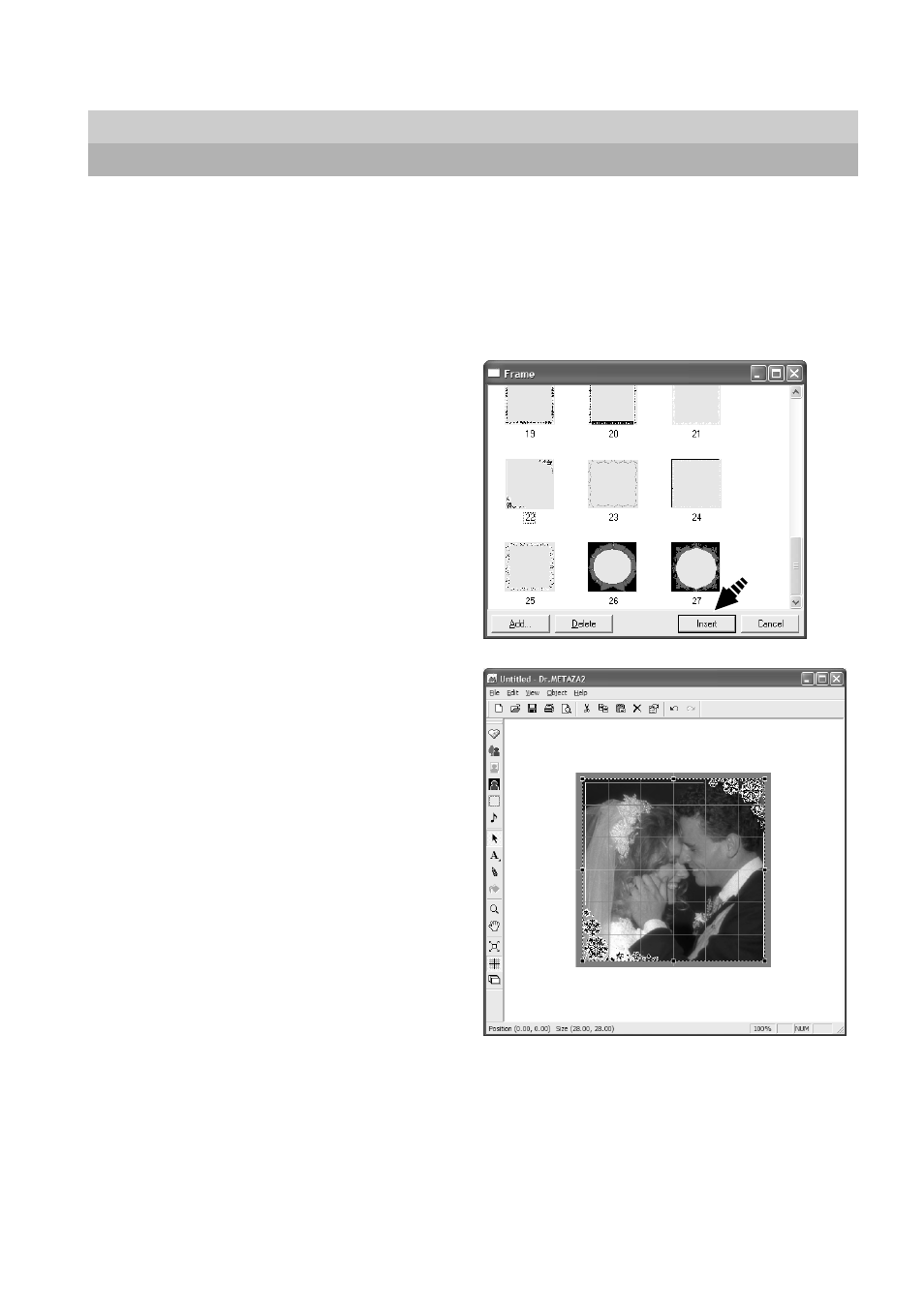 4 creating a decorative frame around an image | Roland Metaza M PX -60 User Manual | Page 47 / 68